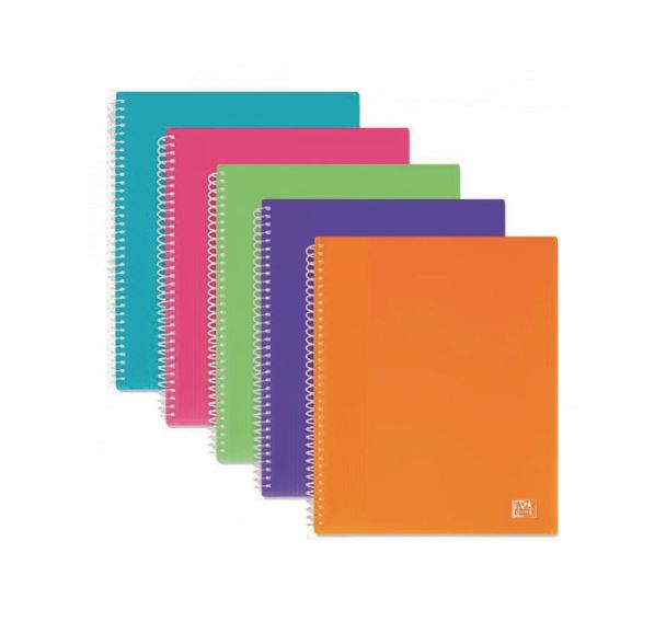 Protège-Documents à Spirale School Life A4 80 vues / 40 Pochettes Couverture Polypro Coloris Assortis