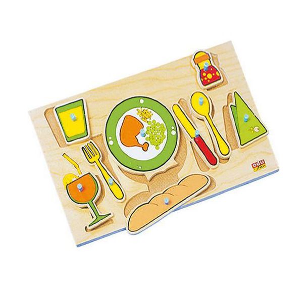 Puzzle en bois : le repas