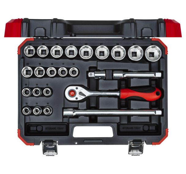 R69013024 Jeu de clés à douille 1/2'' 10-32mm 24 pièces