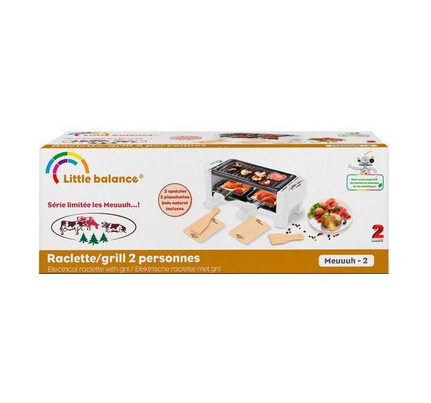 Raclette 320W avec spatules et planchettes - 2 personnes