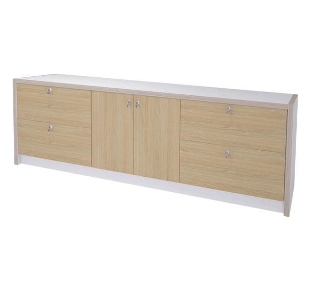 Rangement accueil Moyo 2 portes + 4 tiroirs - Enond Mobilier