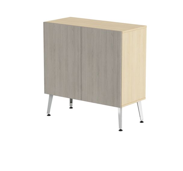 Rangement bas Teni pied métal 2 portes battantes hauteur 101 cm - MBA