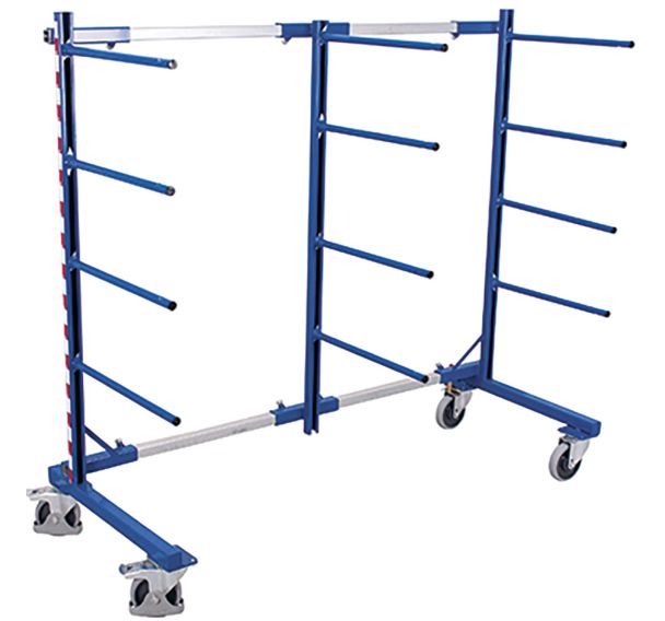 Rayonnage cantilever mobile simple face