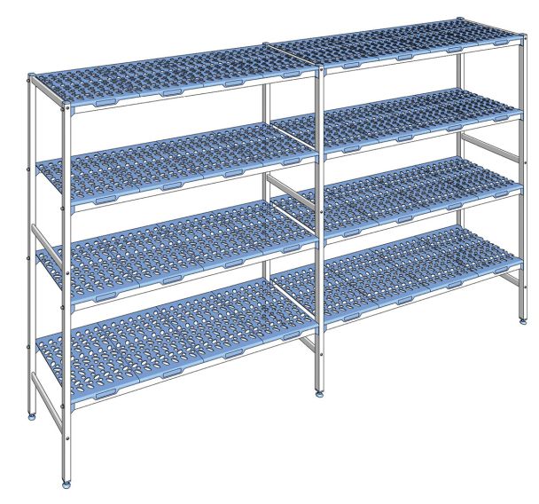 Rayonnage en ligne 4 niveaux P.50 cm - Tournus Equipement