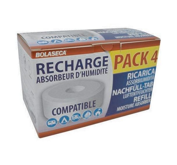 Recharge absorbeur d'humidité galet percé - 4 pièces