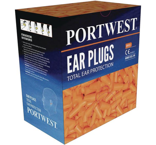 Recharge pour distributeur de bouchons mousse - Portwest (Lot de 500)
