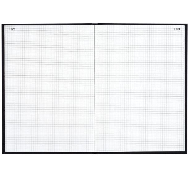 Registre 297X210 Quadrillé 200 pages foliotées - Noir toilé