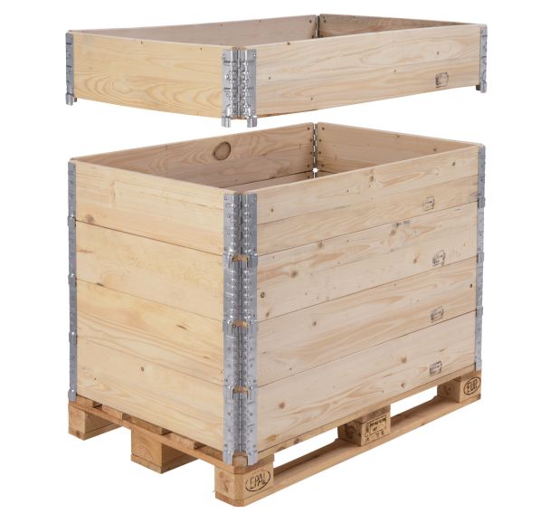 Rehausse-palette bois ISPM 15 - Pliante - 1200 x 1000 mm - Manutan Expert