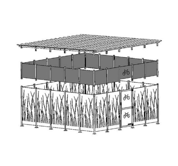 Réhausse pour Abri Cubique 5x5m - Mottez