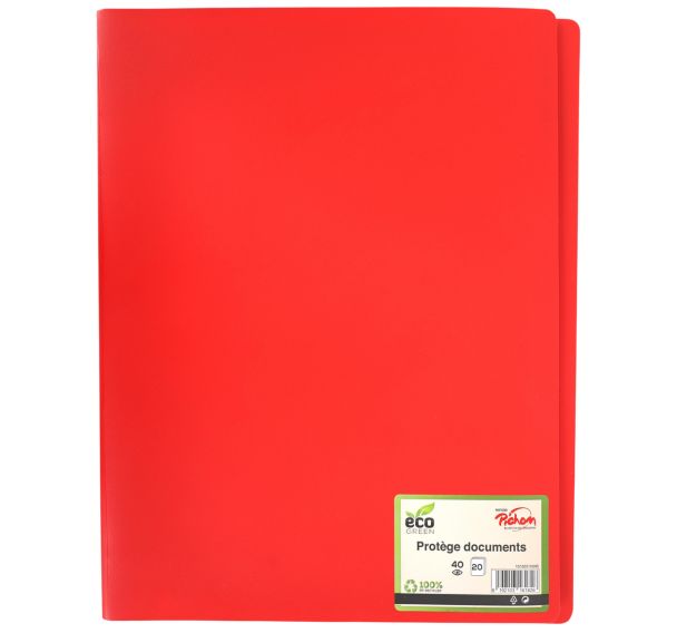 Reliure plastique recyclé 20 volets 40 microns