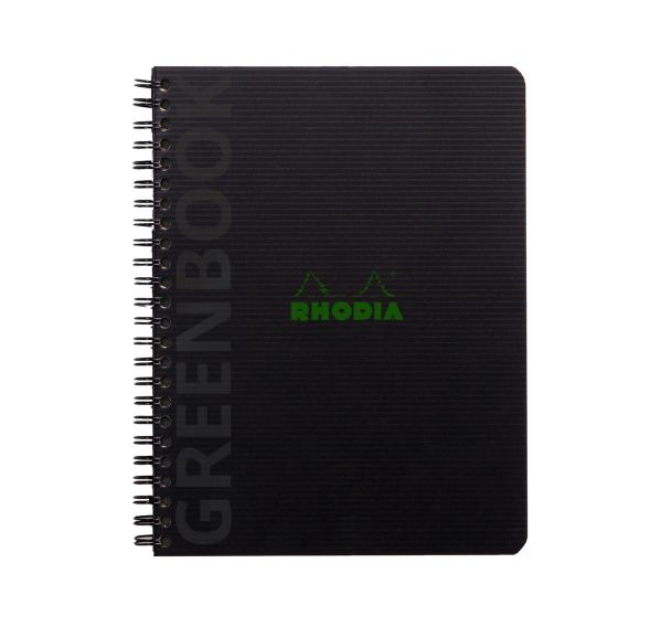 Rhodiactive Greenbook petits carreaux avec cadre A5+