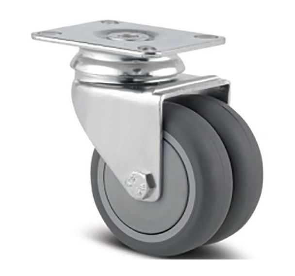 Roulette jumelée pivotante Capacité 70 kg - Tente