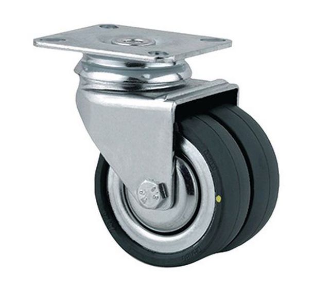 Roulette jumelée pivotante Capacité de 60 kg à 100 kg - Tente