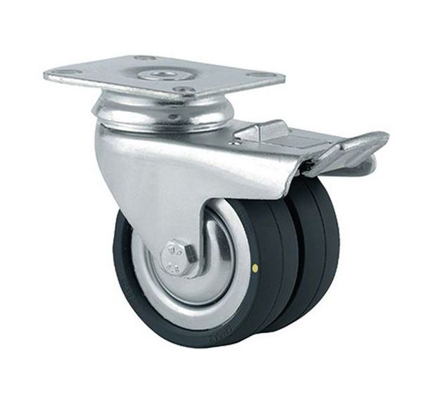 Roulette jumelée pivotante à œil Agila Capacité de 100 kg - Tente