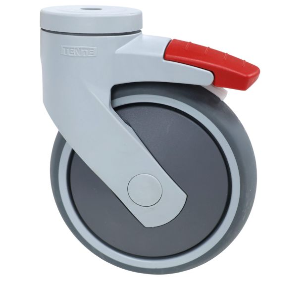 Roulette pivotante à oeil et frein - Capacité de charge de 200 kg
