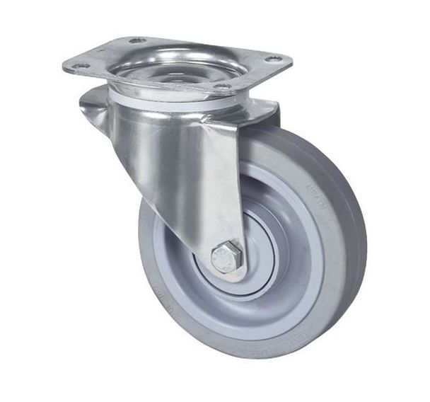 Roulette pivotante à platine - Capacité 160 à 400 kg