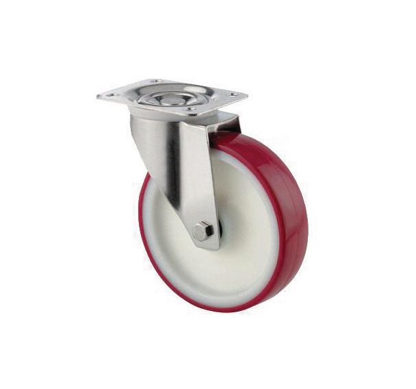 Roulette pivotante à platine - Force 100 à 400 kg