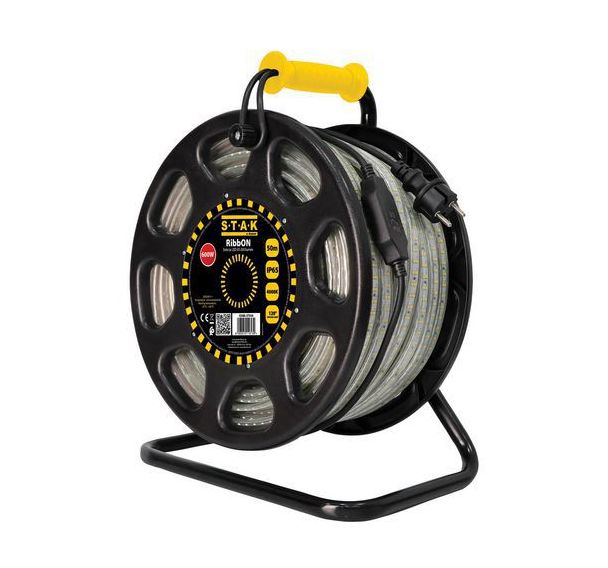 Ruban LED de chantier avec enrouleur - 65 000 lm