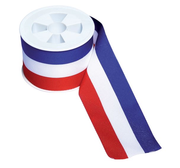 RUBAN TRICOLORE EN 10 METRES LARGUEUR 52MM