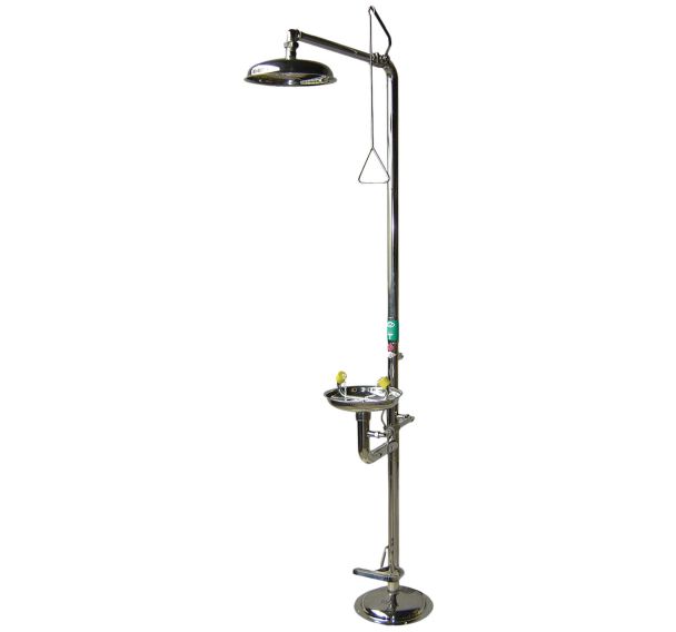 SERIE DL Combiné douche laveur d'yeux à commande par pédale - Trionyx