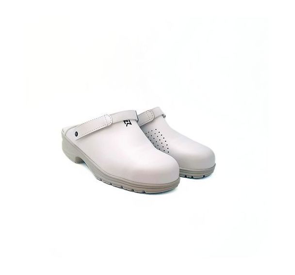 Sabot de sécurité en cuir blanc Bjornson SRC - Nordways