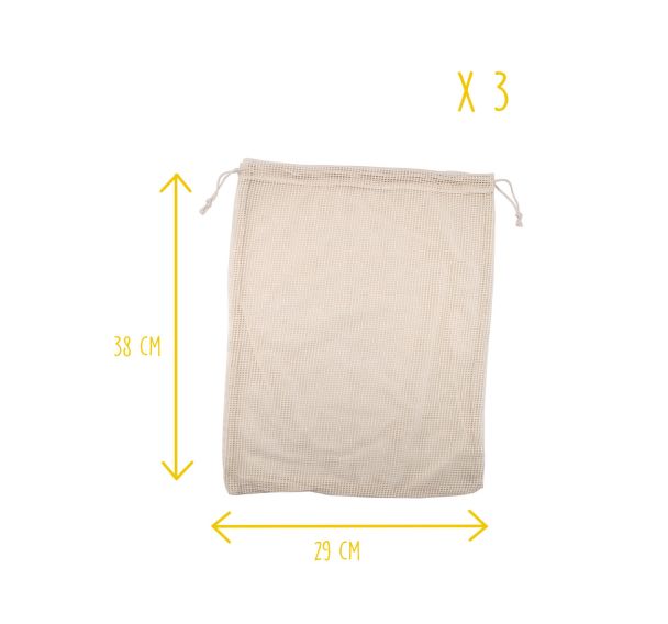 Sac à vrac biface coton/filet 29x38cm