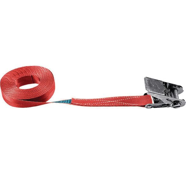 Sangle d'arrimage à tendeur cliquet rouge-5m-LC 400/800 daN