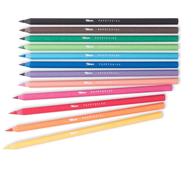 Schoolpack 144 crayons couleurs 18 cm résine Pichon