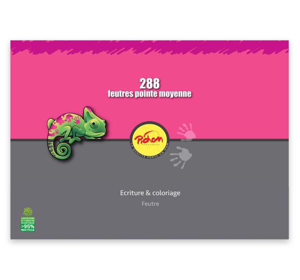 Schoolpack 288 feutres assortis Pichon pointe moyenne 2,7 mm