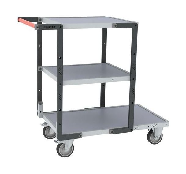 Servante 1 plateau 850x495 +2 plateau 550x495-Mélaminé 250kg