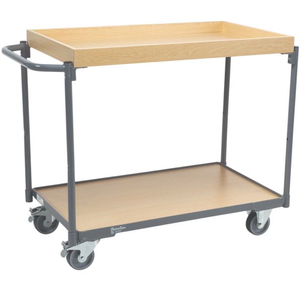 Servante plateau bois avec poignée horizontale 250kg - Manutan Expert