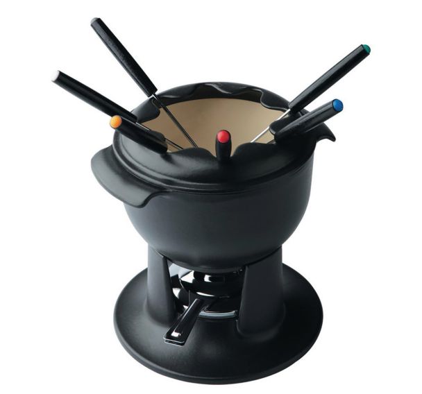 Service à fondue en fonte 23x21 cm 140 cl noir-Chasseur
