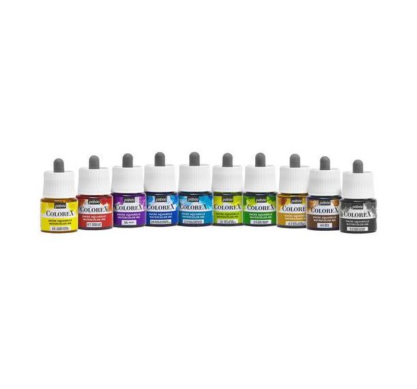 Set 10x45ml Colorex avec bouchon pipette
