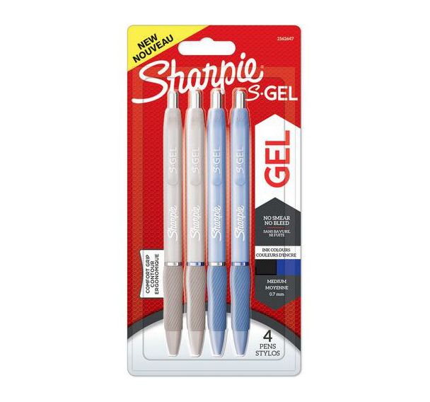 Sharpie stylo gel pointe moyenne bleue et noire