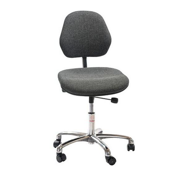 Siège ESD, vérin à gaz-bas, ESD tissu gris