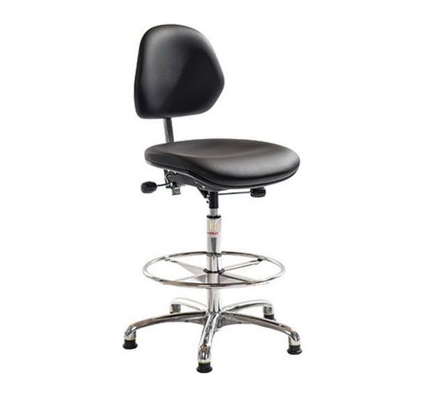 Siège ESD, vérin à gaz-haut, ESD imitation cuir noir