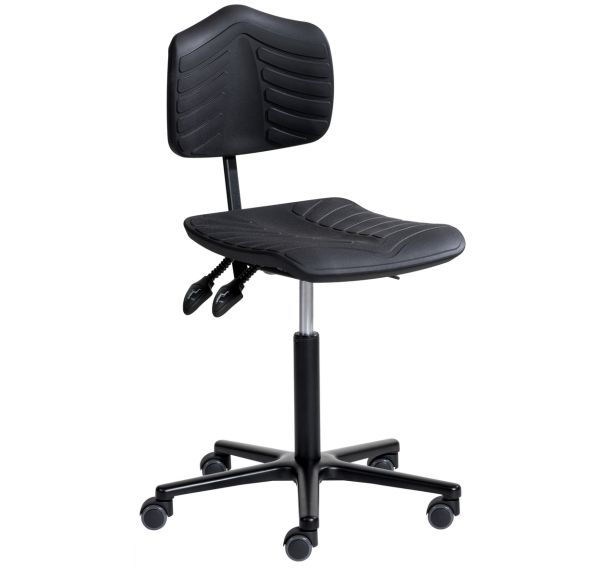 Siège Ergosoft embase aluminium assise basse sur roulettes