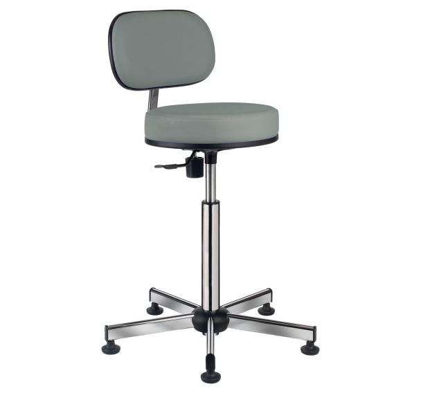 Siége Laboratoire sur patins assise confort tissu enduit - GGI