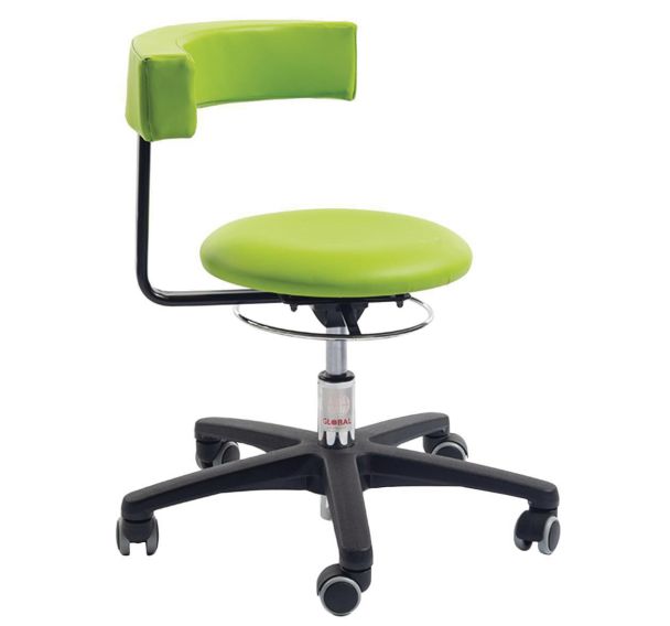 Tabouret ergonomique roulettes Saturne pivot 360° -Global Professional