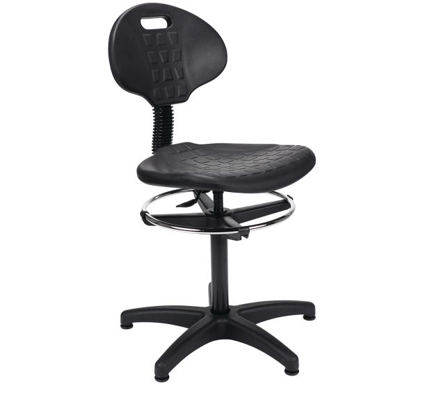 Siège atelier haut polyuréthane avec repose-pieds