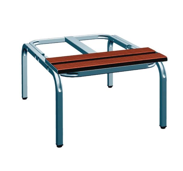 Socle-banc vestiaire Seamline® 2 lames composite - Acial