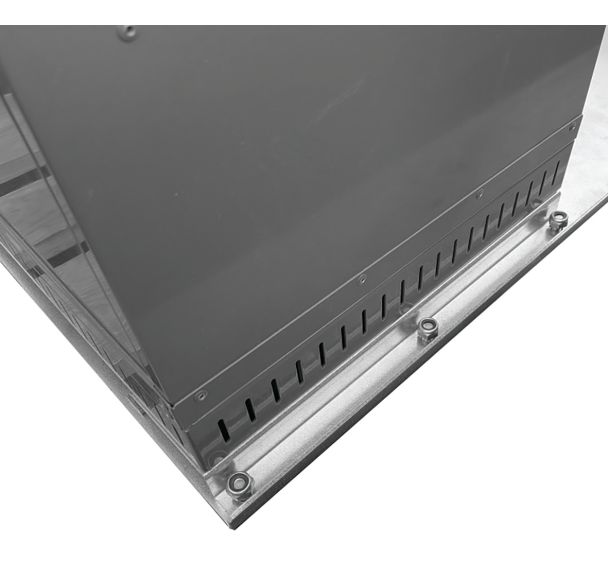 Socle fixation au sol armoire recharge batterie - Trionyx