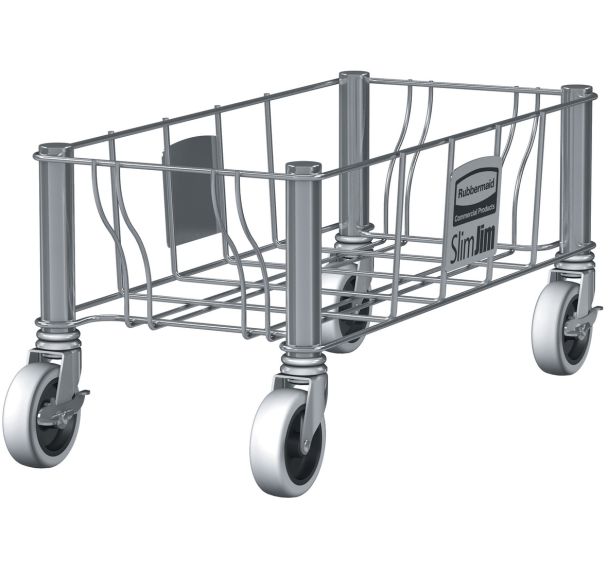 Socle simple en inox pour Slim Jim Rubbermaid