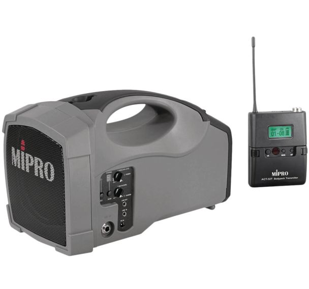 Sono portable sans micro MA101B + émetteur de poche ACT32T - Mipro