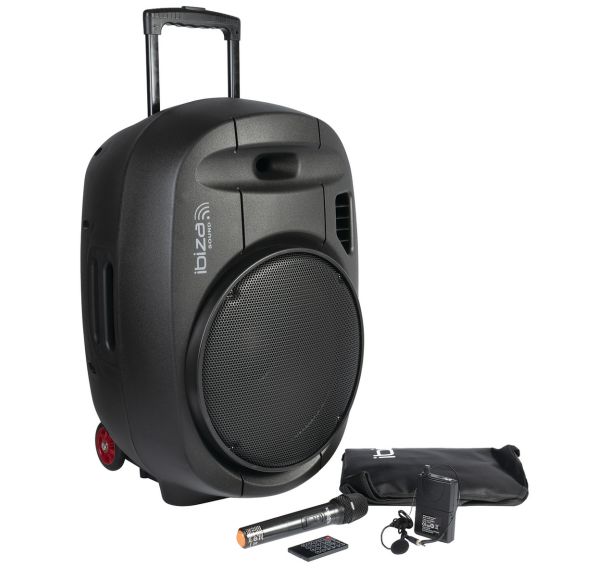 Sonorisation portable autonome PORTUHF-MKII TWS + Housse - Ibiza Sound