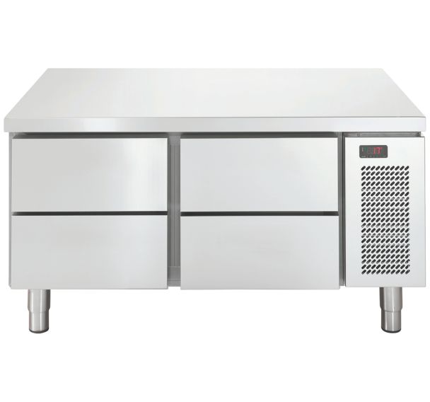 Soubassement réfrigéré GN1/1 négatif 4 tiroirs dessus inox LINEAR SNACK+