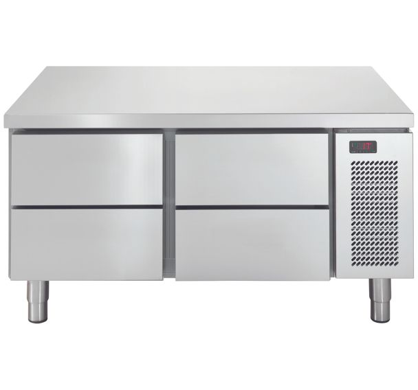 Soubassement réfrigéré GN1/1 positif 4 tiroirs dessus inox LINEAR SNACK+