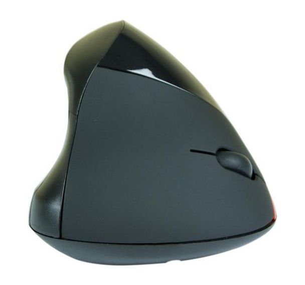 Souris Verticale ergonomique sans fil noire - Manutan Expert