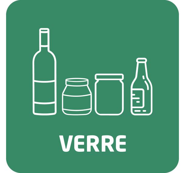 Sticker carré universel verre/vert