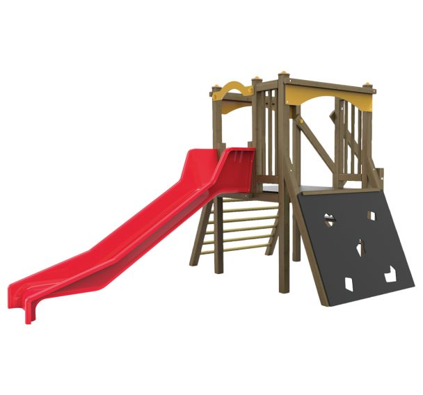Structure multi-activités PARK ESCATOUR bois/polyester - scellement